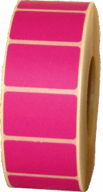 Pink papiretiket 37x23 mm.