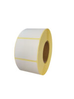 Hvid termoetiket permanent lim 40x32 mm.