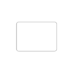 Hvid gloss PP etiket med permanent lim 37x27 mm.