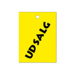 Udsalgs-hængemærker i karton 45x66 mm.