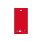Sale-hængemærker i karton 30x66 mm.