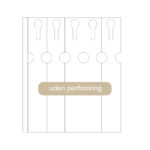 Hvid PETLaser Sløjfe 38x254 mmx5stk. - u/perf.