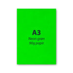 Neon papirskilt A3 (GRØN) 297x420 mm