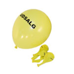 Ballon - UDSALG - 10" - gul m/ sort tekst