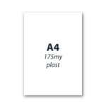 Vandafvisende hvid plastskilt A4 - 21x29,7 cm.