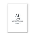Vandafvisende hvidt skilt til laserprint - 120 g.  A3- 29,7x42 cm.