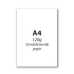 Vandafvisende hvidt skilt til laserprint - 120 g - A4 - 21x29,7 cm.