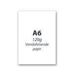 Vandafvisende hvidt laseregnet skilt- 120 g. - A6 - 10,5x14,8 cm.