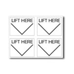 "LIFT HERE" Vejrbestandige etiketter 40x30 mm.