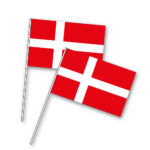 Dannebrogsflag på pind 20x27 cm.