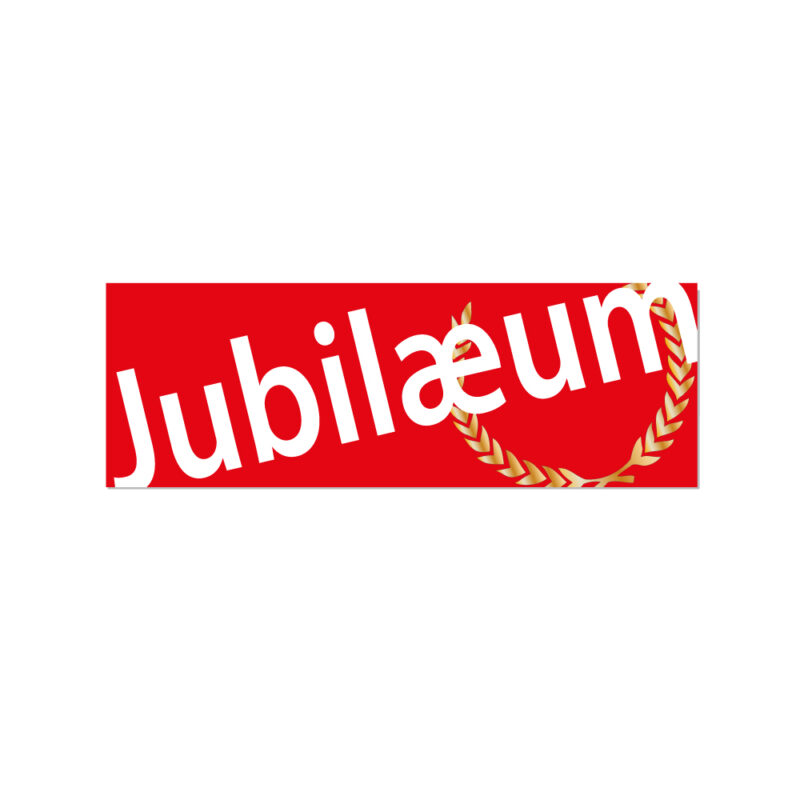 Vinylstreamer jubilæum - 29x90 cm.