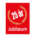 AO Plakat Jubilæum med valgfrit år - Rød/hvid - 84x118,9 cm.