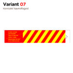 Betalingsmærke standard - Kontakt Havnefogeden 40x210 mm. Var. 07