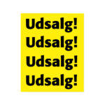 A1 udsalgsplakat Gul og sort 59,4x84,1 cm.