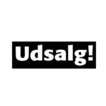 Vinylstreamers udsalg Sort og hvid tekst 90x29 cm.