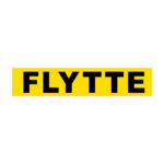 Kombinationsskilt "FLYTTE" vinylstreamers - 70x16 cm.