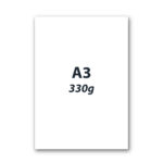 Hvid kraftigt kartonskilt A3 - 335 g.- 29,7x42 cm.