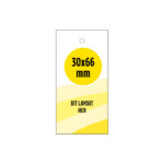 Hængemærke med eget logo/tryk 30x66 mm.