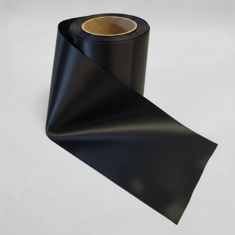 F31 Sort - SOFT Poly satinbånd 75 mm.