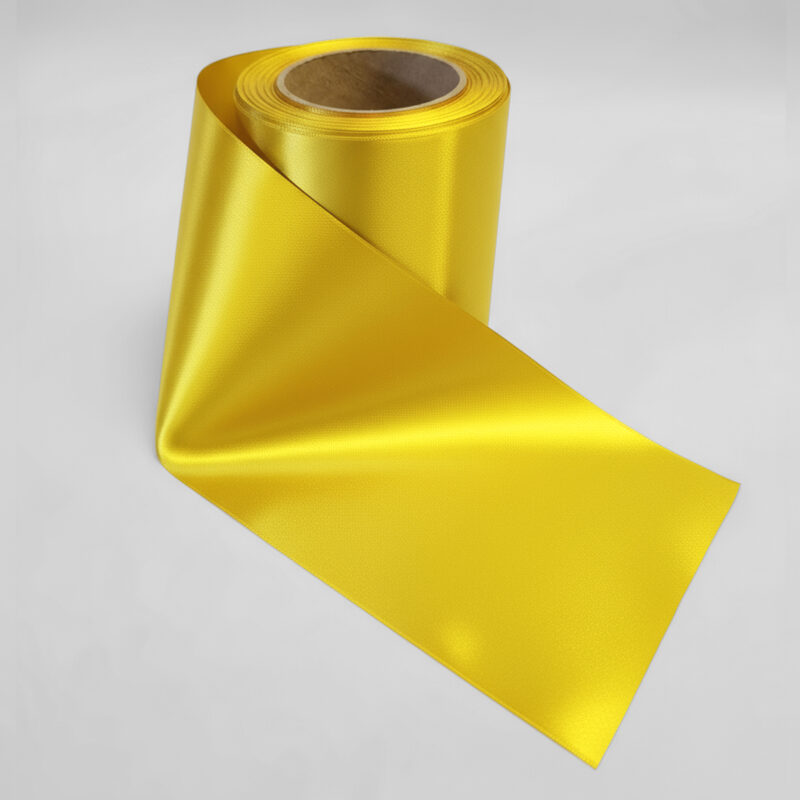 F57 Gul - SOFT Poly satinbånd 75 mm.