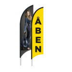 Large Beachflag 80x340 cm. med eget tryk