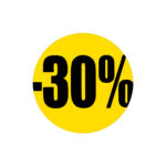 Vinylsticker til ruden med -30% rabat – Ø23 cm.