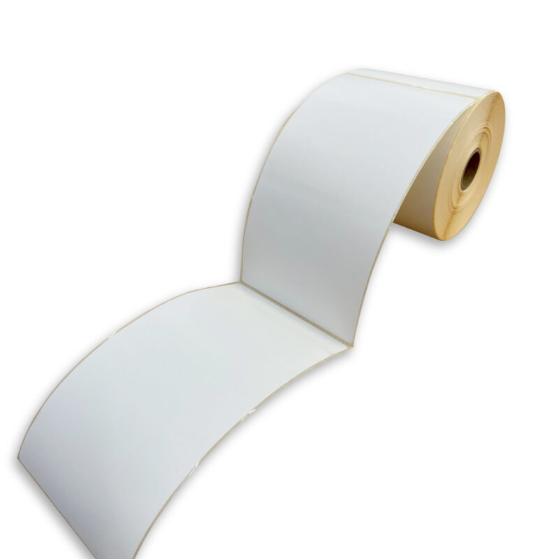 Hvid Thermo etiket 102x192 mm fragtetiket rulle med 350 stk.