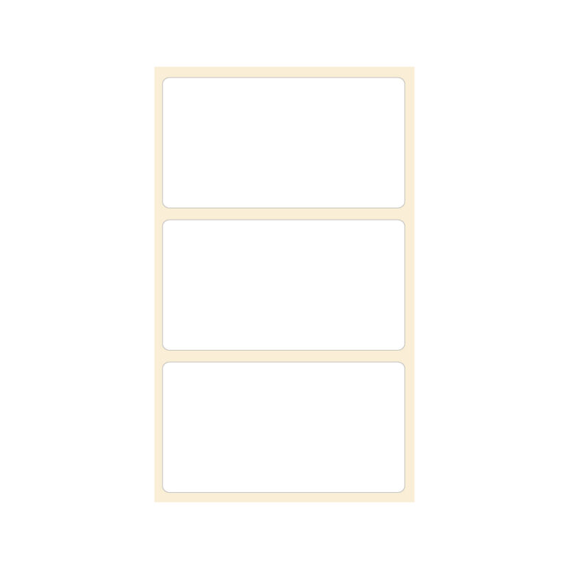 Hvid papirs etiket 39x21 rulle med 1.000 stk.