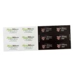Pynteetiket/logoetiket i ark - 55x25 mm - med eget layout