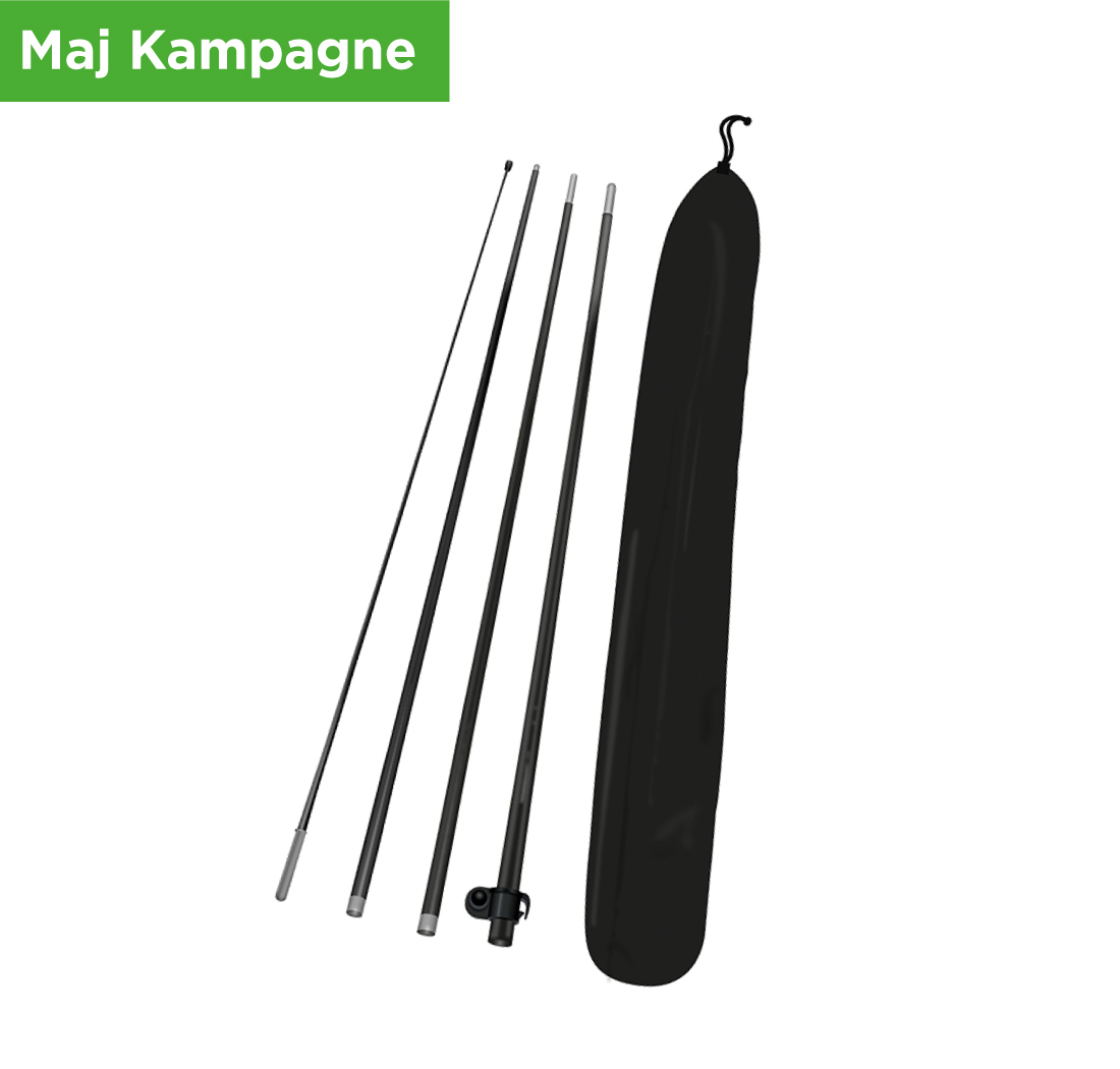 Stangsæt til beachflag 70x340 cm