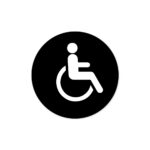 Piktogram Sæt – Ø10 cm 5 stk. (Sort)