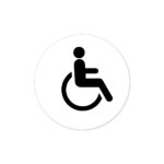 Piktogram Sæt – Ø10 cm 5 stk. (Hvid)