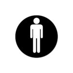 Piktogram Sæt – Ø10 cm 5 stk. (Sort)