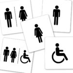 Piktogram Sæt – Hvid 6 stk. (200x200 mm & 180x200 mm)