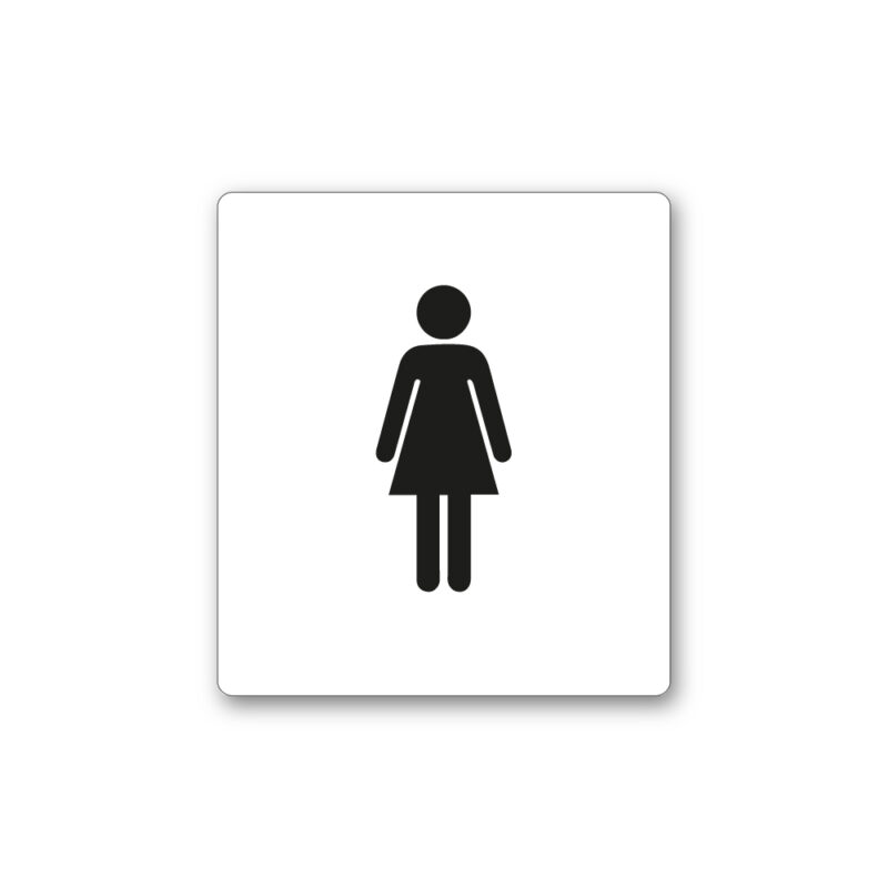 WC Piktogram Hvid – Dame 180x200 mm
