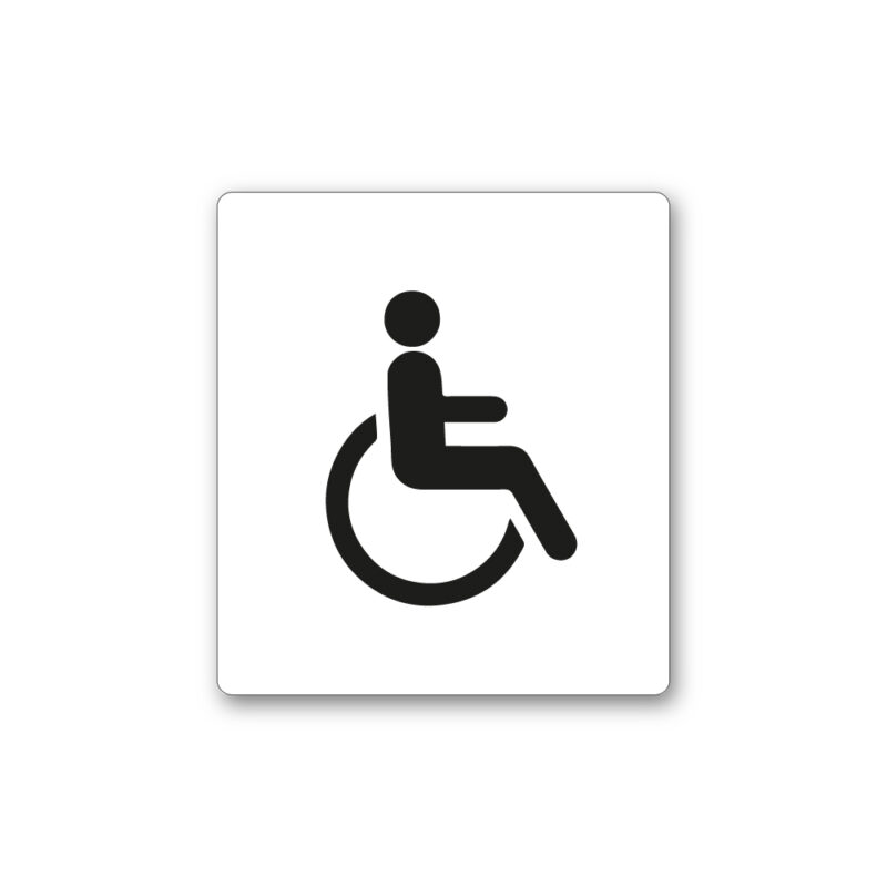 WC Piktogram Hvid – Handicap 180x200 mm