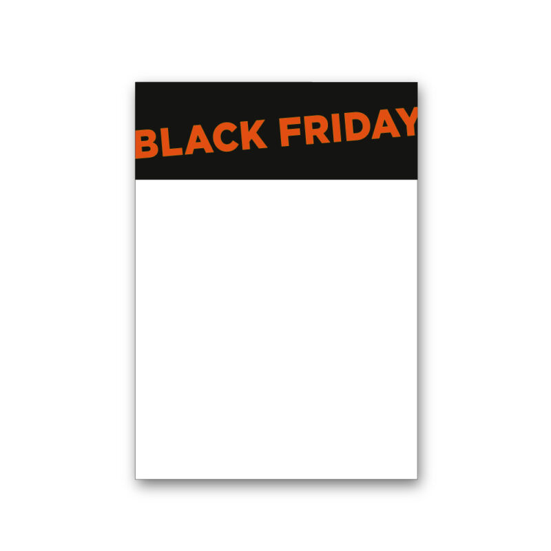 Black Friday kartonskilt A3