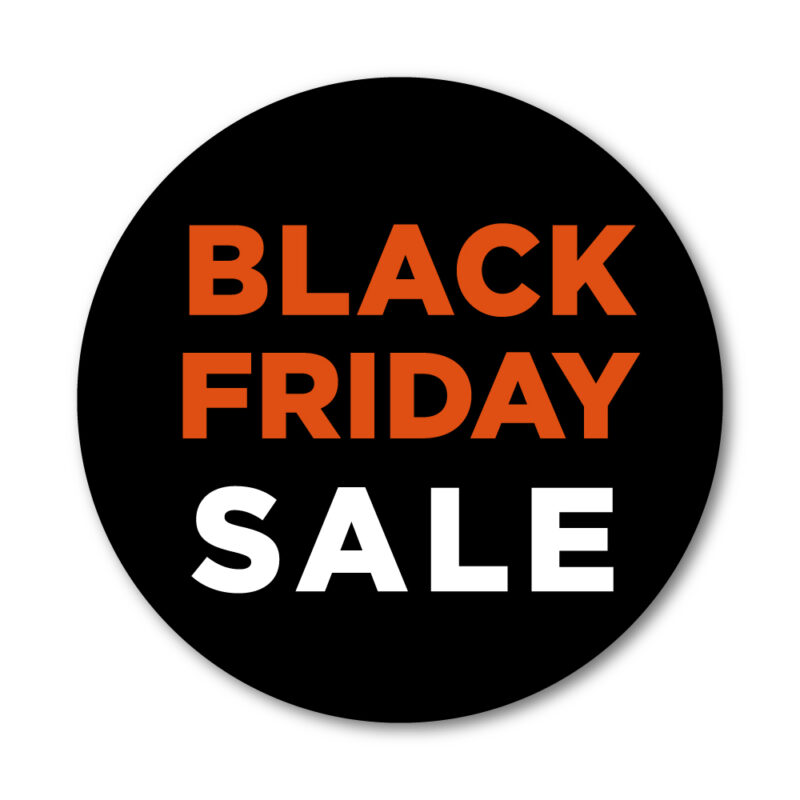 Black Friday Sale rudesticker til vinduet Ø32 (Rød)