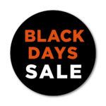 Black Days Sale rudesticker til vinduet Ø32 (Rød)