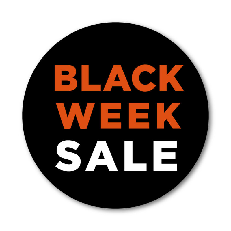 Black Week Sale rudesticker til vinduet Ø32 (Rød)