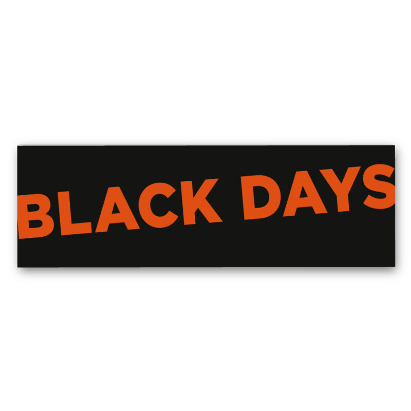 Black Days vinylstreamer til vinduet (Rød)