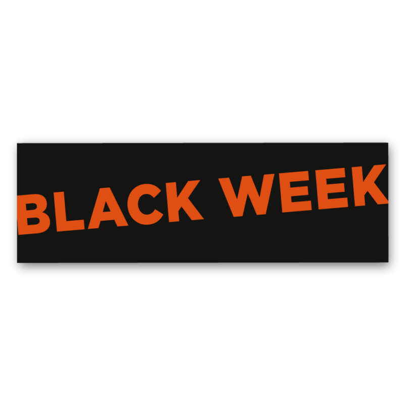 Black Week vinylstreamer til vinduet (Rød)