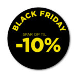 Black Friday rudesticker til vinduet - 10%  - Ø32 (Gul)