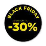 Black Friday rudesticker til vinduet - 30%- Ø32 (Gul)