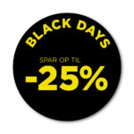 Black Days rudesticker til vinduet - 25%  - Ø32 (Gul)