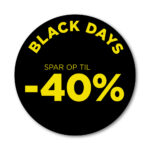 Black Days rudesticker til vinduet - 40%  - Ø32 (Gul)