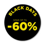Black Days rudesticker til vinduet - 60%  - Ø32 (Gul)