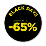 Black Days rudesticker til vinduet - 65%  - Ø32 (Gul)