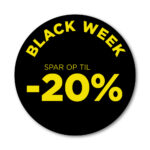 Black Week rudesticker til vinduet - 20%  - Ø32 (Gul)
