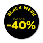 Black Week rudesticker til vinduet - 40%  - Ø32 (Gul)